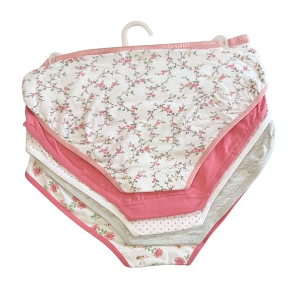 LAURA ASHLEY 5 Pack Tag Free Panties Briefs Floral Bees Polka Dots NWT Medium - Picture 11 of 12